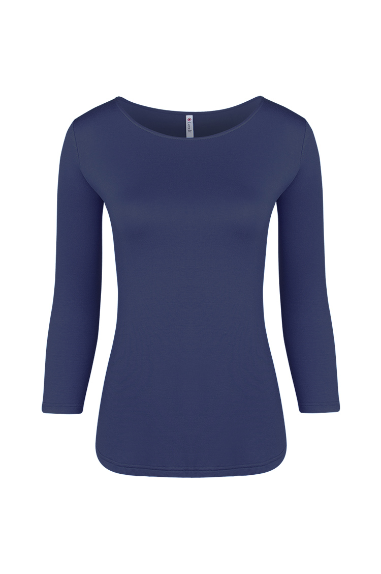navy boat neck top