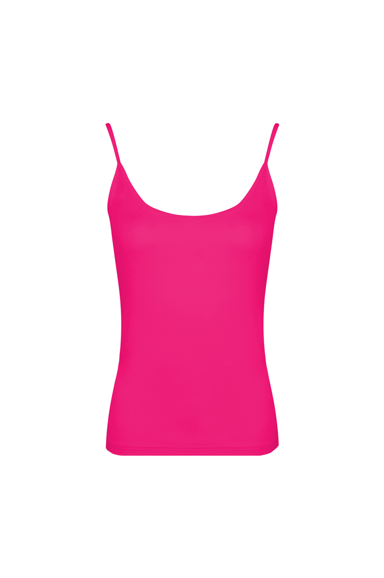 Hot Pink Short Spaghetti Strap Layering Tank